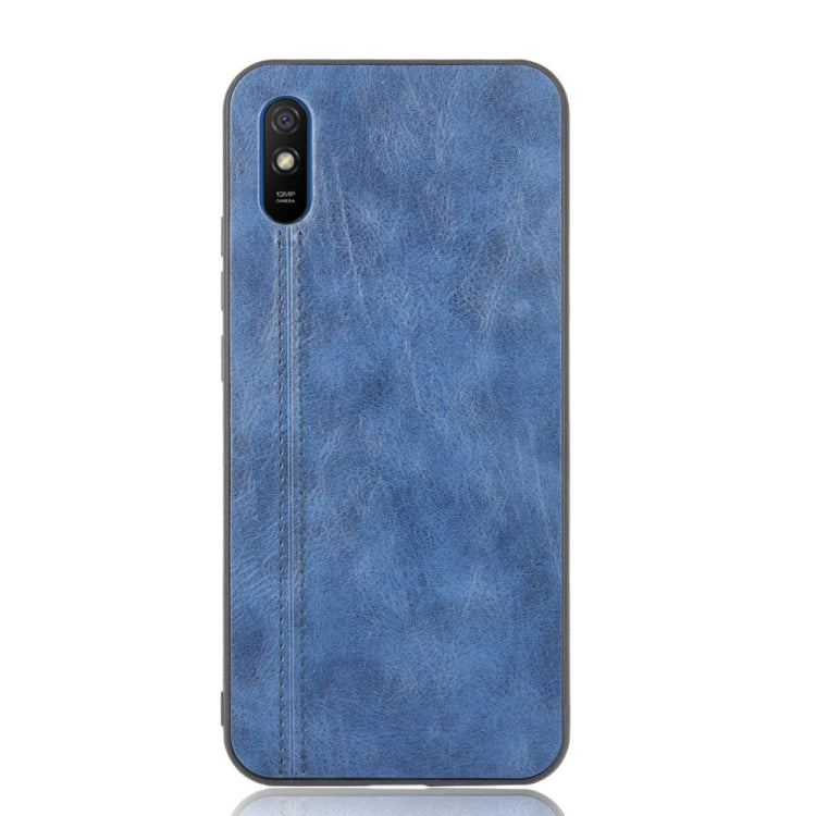 For Xiaomi Redmi 9A Shockproof Sewing Cow Pattern Skin PC + PU + TPU Case(Blue) - Xiaomi Cases by buy2fix | Online Shopping UK | buy2fix