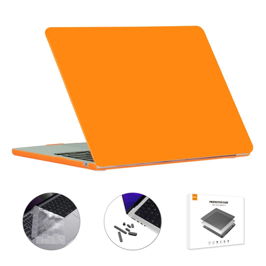 For MacBook Air 13.6 2022 A2681 EU Version ENKAY 3 in 1 Matte Laptop Case with TPU Keyboard Film / Anti-dust Plugs (Orange) - MacBook Air Cases by ENKAY | Online Shopping UK | buy2fix