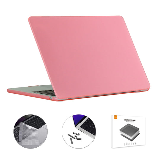 For MacBook Air 13.6 2022 A2681 EU Version ENKAY 3 in 1 Matte Laptop Case with TPU Keyboard Film / Anti-dust Plugs (Pink) - MacBook Air Cases by ENKAY | Online Shopping UK | buy2fix
