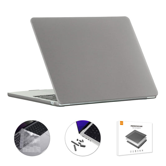 For MacBook Air 13.6 2022 A2681 EU Version ENKAY 3 in 1 Matte Laptop Case with TPU Keyboard Film / Anti-dust Plugs (Grey) - MacBook Air Cases by ENKAY | Online Shopping UK | buy2fix