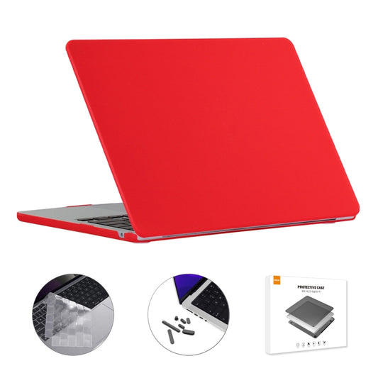 For MacBook Air 13.6 2022 A2681 EU Version ENKAY 3 in 1 Matte Laptop Case with TPU Keyboard Film / Anti-dust Plugs (Red) - MacBook Air Cases by ENKAY | Online Shopping UK | buy2fix