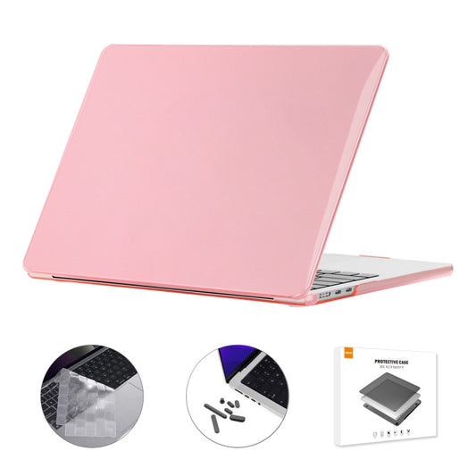 For MacBook Air 13.6 2022 A2681 EU Version ENKAY 3 in 1 Crystal Laptop Case with TPU Keyboard Film / Anti-dust Plugs (Pink) - MacBook Air Cases by ENKAY | Online Shopping UK | buy2fix