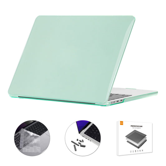 For MacBook Air 13.6 2022 A2681 EU Version ENKAY 3 in 1 Crystal Laptop Case with TPU Keyboard Film / Anti-dust Plugs (Green) - MacBook Air Cases by ENKAY | Online Shopping UK | buy2fix