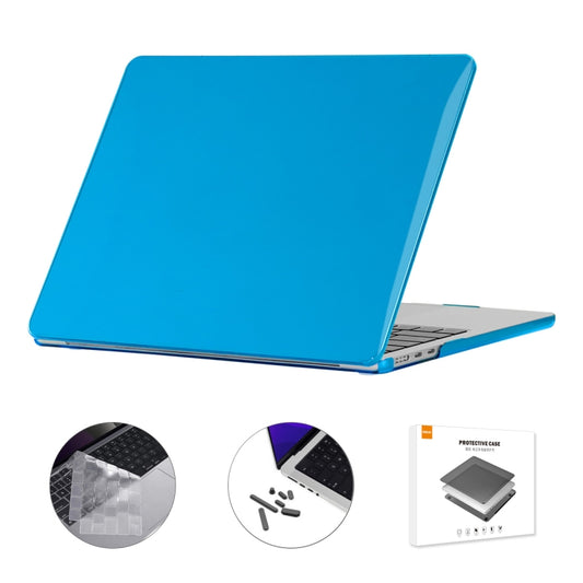 For MacBook Air 13.6 2022 A2681 EU Version ENKAY 3 in 1 Crystal Laptop Case with TPU Keyboard Film / Anti-dust Plugs (Baby Blue) - MacBook Air Cases by ENKAY | Online Shopping UK | buy2fix