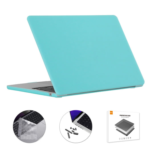 For MacBook Air 13.6 2022 A2681 US Version ENKAY 3 in 1 Matte Laptop Case with TPU Keyboard Film / Anti-dust Plugs (Turquoise) - MacBook Air Cases by ENKAY | Online Shopping UK | buy2fix