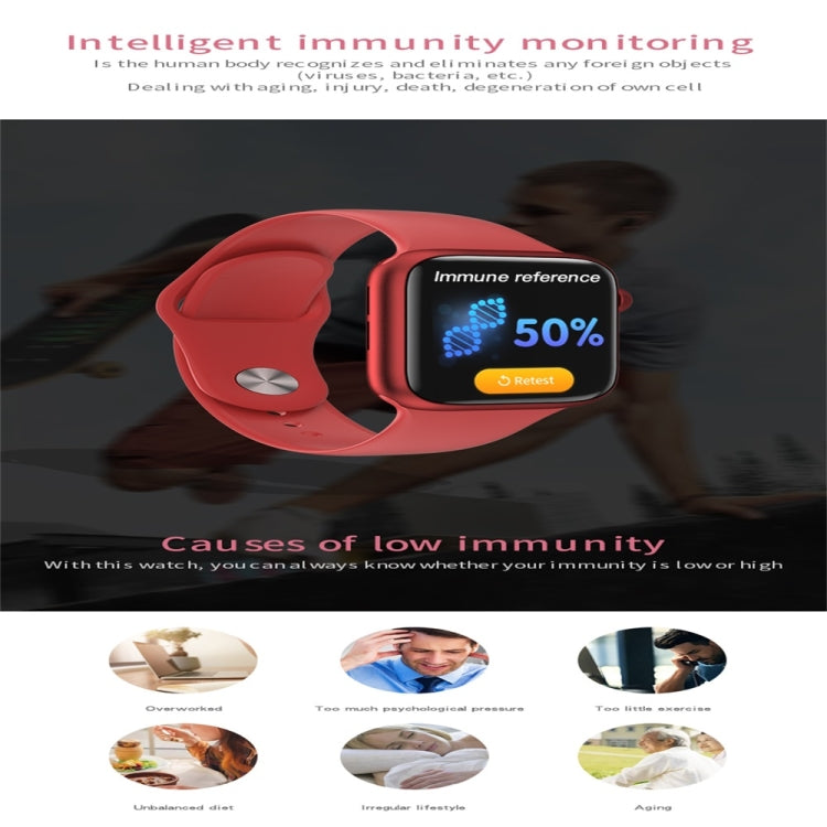 W98 Plus 1.54 inch Color Screen Smart Watch, IP67 Waterproof, Support Temperature Monitoring/Heart Rate Monitoring/Blood Pressure Monitoring/Blood Oxygen Monitoring/Sleep Monitoring(Red) - Smart Wear by buy2fix | Online Shopping UK | buy2fix