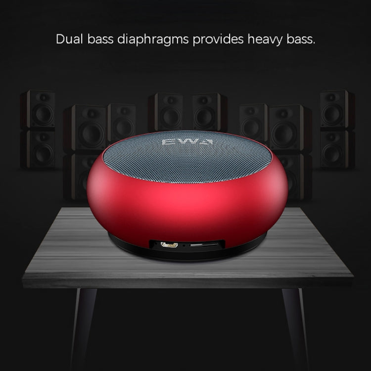 EWA A110 IPX5 Waterproof Portable Mini Metal Wireless Bluetooth Speaker Supports 3.5mm Audio & 32GB TF Card & Calls(Blue) - Mini Speaker by EWA | Online Shopping UK | buy2fix