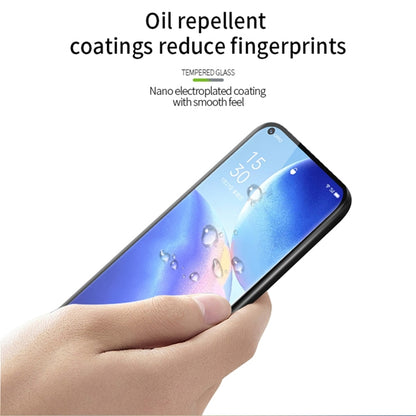 For OPPO Reno5 Pro PINWUYO 9H 3D Hot Bending Tempered Glass Film(Black) -  by PINWUYO | Online Shopping UK | buy2fix