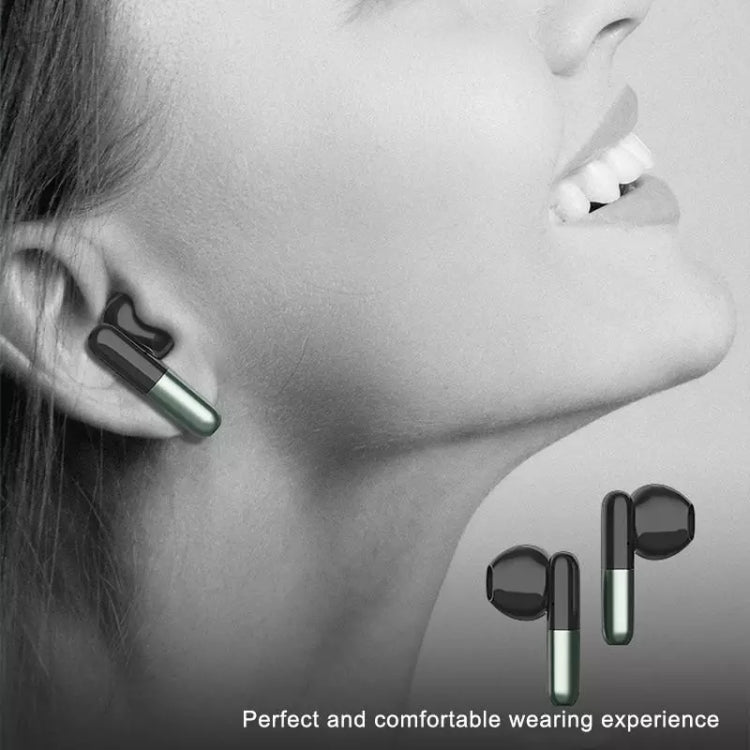 J28 TWS Wireless Bluetooth Earphones LED Digital Display HIFI Music Sport Earphone(Green) - TWS Earphone by buy2fix | Online Shopping UK | buy2fix