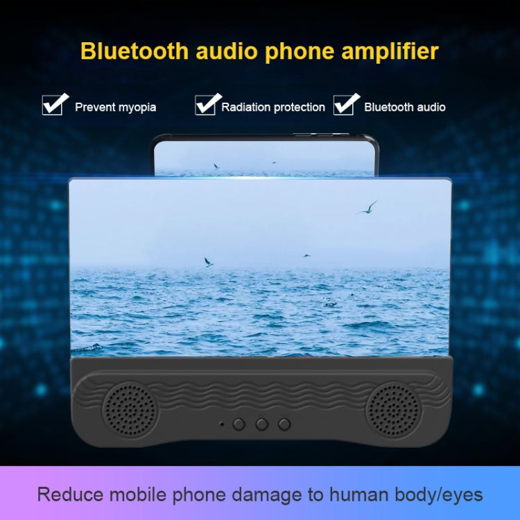 K9 Anti-Ultraviolet Bluetooth Speaker 14 Inch HD Mobile Phone Screen Amplifier Holder Emergency Power Supply - Screen Magnifier by buy2fix | Online Shopping UK | buy2fix