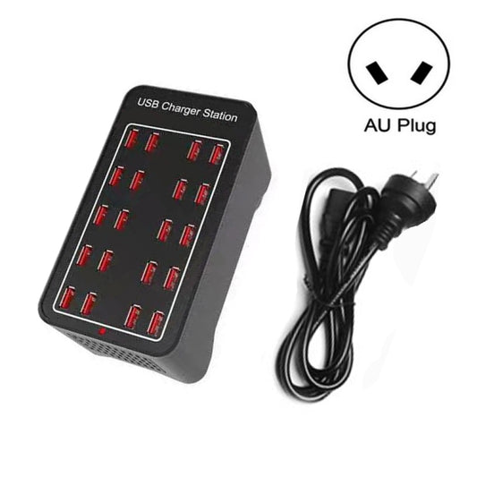 100W 20 USB Ports Fast Charger Station Smart Charger, AC 110-240V, Plug Size:AU Plug - Multifunction Charger by buy2fix | Online Shopping UK | buy2fix