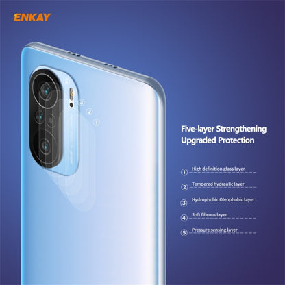 For Redmi K40 / K40 Pro / K40 Pro+ Hat-Prince ENKAY 0.2mm 9H 2.15D Round Edge Rear Camera Lens Tempered Glass Film Protector - For Xiaomi by ENKAY | Online Shopping UK | buy2fix