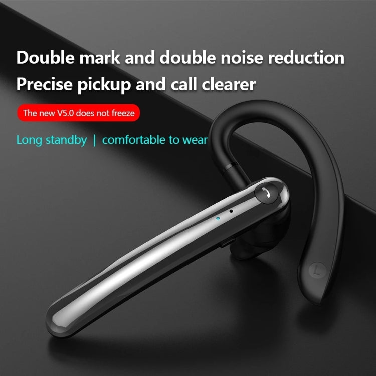 F990 Noice Cancelling 180 Degree Freely Rotating Hook Bluetooth 5.0 Earphones Wireless Handsfree Business Stereo Headphone with Mic(Black) - Bluetooth Earphone by buy2fix | Online Shopping UK | buy2fix