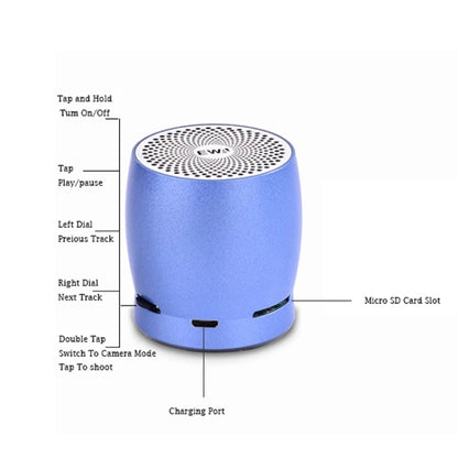 EWA A1 Portable TWS Bluetooth Wireless Speaker IPX5 Waterproof Support TF Card(Rose Gold) - Mini Speaker by EWA | Online Shopping UK | buy2fix