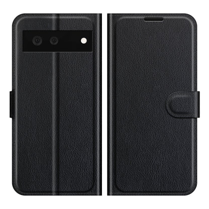 For Google Pixel 6 Litchi Texture Horizontal Flip Protective Case with Holder & Card Slots & Wallet(Black) - Google Cases by buy2fix | Online Shopping UK | buy2fix