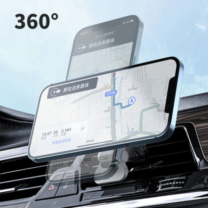 W-987 Magnetic Suction 15W Wireless Charger Car Air Outlet Bracket for iPhone and other Smart Phones(Black) - In Car by buy2fix | Online Shopping UK | buy2fix