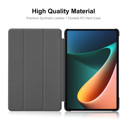 For Xiaomi Mi Pad 5 / 5 Pro ENKAY Custer Texture Horizontal Flip PU+PC Leather Case with Three-folding Holder & Sleep / Wake-up Function(Black) - Xiaomi Accessories by ENKAY | Online Shopping UK | buy2fix