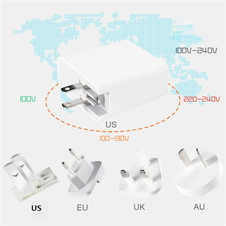 A6 65W QC 3.0 USB + PD Type-C Dual Fast Charging Laptop Adapter for MacBook Series, US Plug + UK Plug - Cable & Adapter by buy2fix | Online Shopping UK | buy2fix