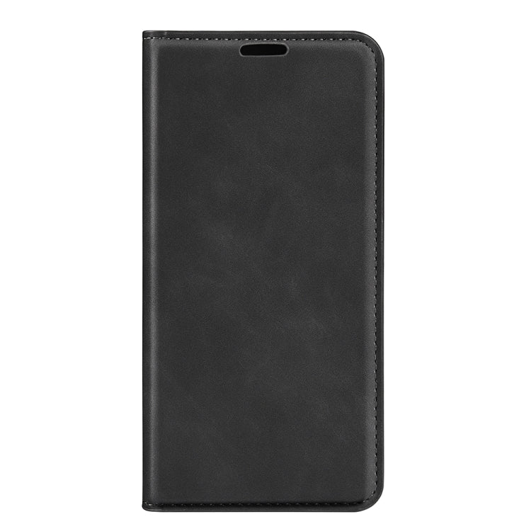 For TCL 20 R 5G Retro-skin Business Magnetic Suction Phone Leather Case with Holder & Card Slots & Wallet(Black) - More Brand by buy2fix | Online Shopping UK | buy2fix