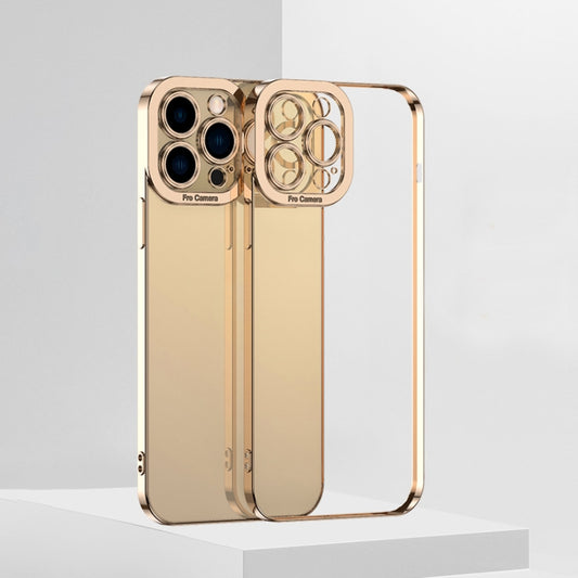 For iPhone 13 Pro Max Electroplating TPU Phone Case (Gold) - Apple Accessories by buy2fix | Online Shopping UK | buy2fix