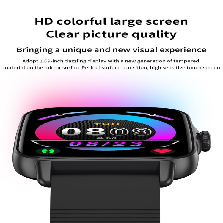 KT58 IP67 1.69 inch Color Screen Smart Watch(Black) - Smart Wear by buy2fix | Online Shopping UK | buy2fix