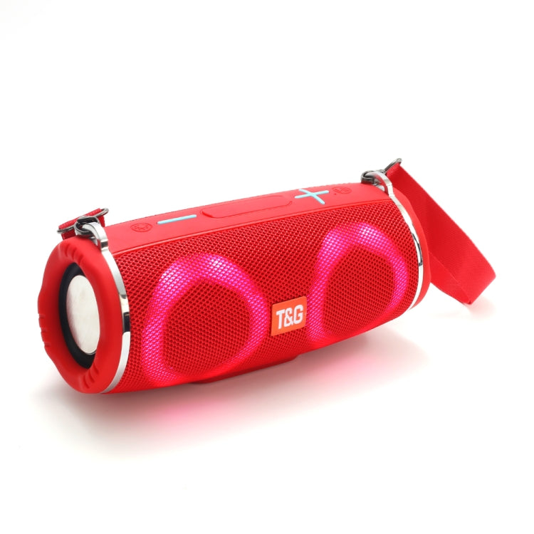 T&G TG642 RGB Light Waterproof  Portable Bluetooth Speaker Support FM / TF Card(Red) - Desktop Speaker by T&G | Online Shopping UK | buy2fix