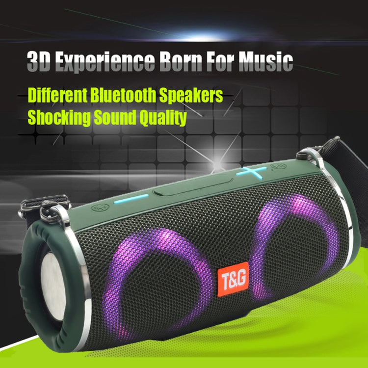 T&G TG642 RGB Light Waterproof  Portable Bluetooth Speaker Support FM / TF Card(Red) - Desktop Speaker by T&G | Online Shopping UK | buy2fix