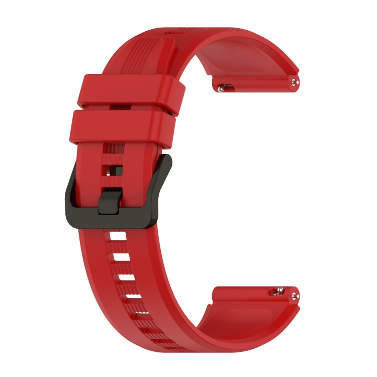 For Huawei Watch GT2 46MM 22mm Vertical Silicone Watch band(Red) - Watch Bands by buy2fix | Online Shopping UK | buy2fix