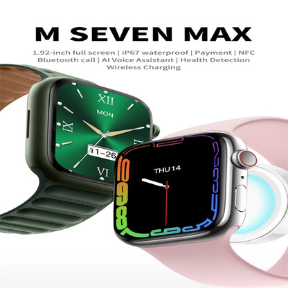 M SEVEN MAX 1.92 inch Silicone Watchband Color Screen Smart Watch(Gold) - Smart Wear by buy2fix | Online Shopping UK | buy2fix