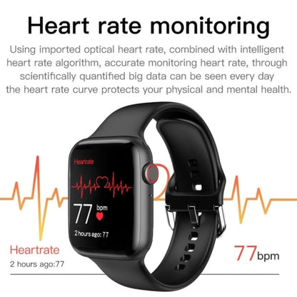 T500 Plus 1.44 inch Color Screen Smart Watch,Support Heart Rate Monitoring/Blood Pressure Monitoring(Black) - Smart Wear by buy2fix | Online Shopping UK | buy2fix