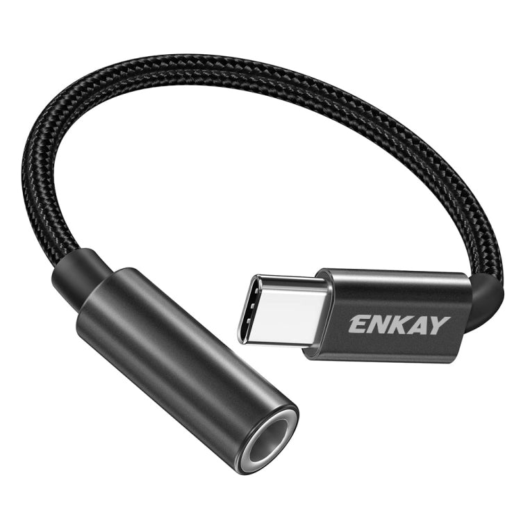 ENKAY USB-C / Type-C to 3.5mm Nylon Braided Aux Adapter Digital Decoding Audio Cable - Audio Adapter by ENKAY | Online Shopping UK | buy2fix