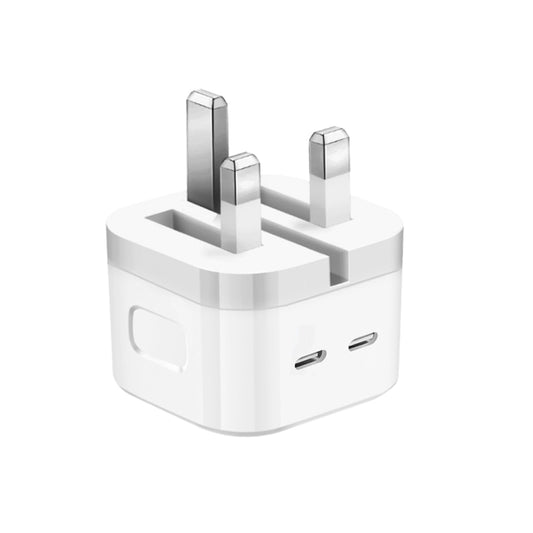PD 35W Dual USB-C / Type-C Ports Charger for iPhone / iPad Series, UK Plug - Apple Accessories by buy2fix | Online Shopping UK | buy2fix
