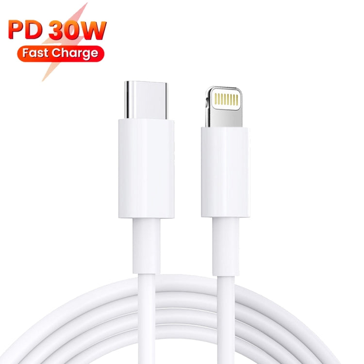 PD 35W Dual USB-C / Type-C Ports Charger with 1.5m Type-C to 8 Pin Data Cable, UK Plug - Apple Accessories by buy2fix | Online Shopping UK | buy2fix