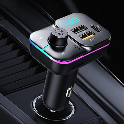 C24 Car Bluetooth MP3 Player Fast Charging FM Transmitter Wireless Handsfree - In Car by buy2fix | Online Shopping UK | buy2fix