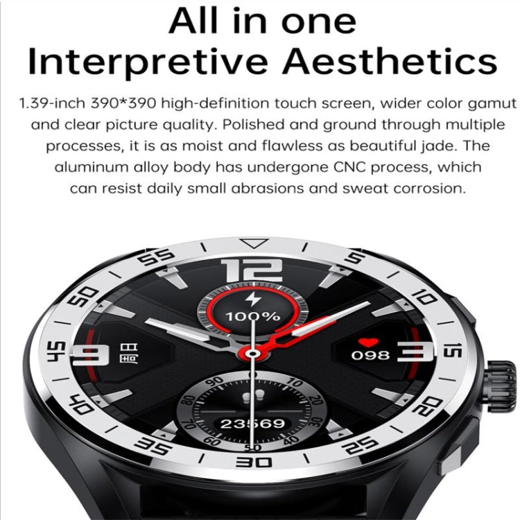 PG339 1.39 inch Color Screen Smart Watch, Support Heart Rate / Blood Pressure Monitoring(Black) - Smart Wear by buy2fix | Online Shopping UK | buy2fix