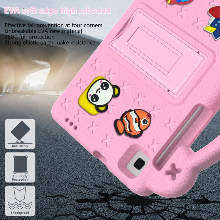 For Samsung Galaxy Tab A7 Lite 8.7 2021 T220/T225 Handle Kickstand Children EVA Shockproof Tablet Case(Pink) - Samsung Accessories by buy2fix | Online Shopping UK | buy2fix