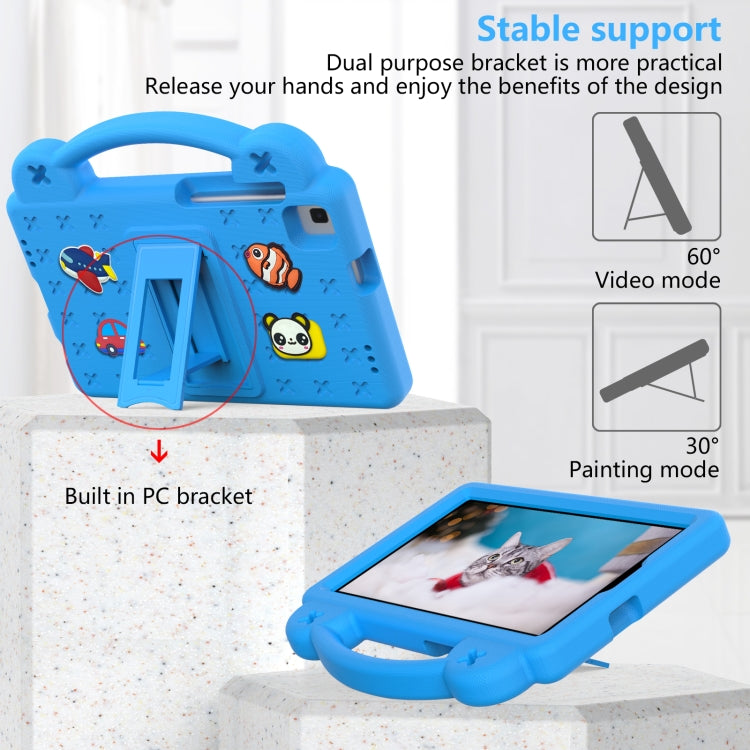 For Samsung Galaxy Tab A7 Lite 8.7 2021 T220/T225 Handle Kickstand Children EVA Shockproof Tablet Case(Sky Blue) - Samsung Accessories by buy2fix | Online Shopping UK | buy2fix