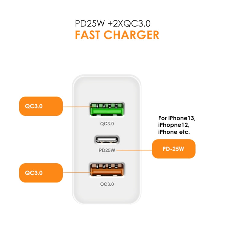 45W PD3.0 + 2 x QC3.0 USB Multi Port Charger with Type-C to 8 Pin Cable, UK Plug(Black) - Apple Accessories by buy2fix | Online Shopping UK | buy2fix