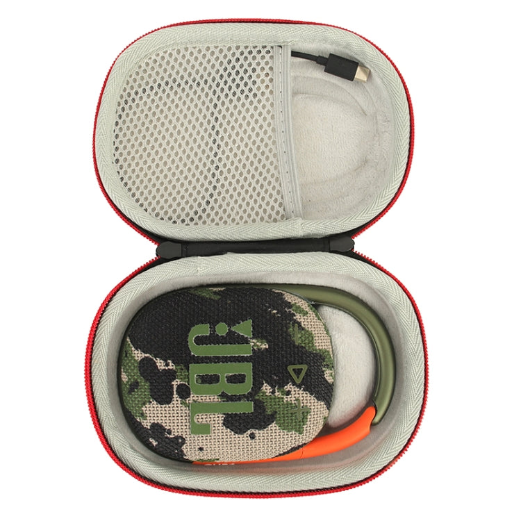 For JBL Clip4 Bluetooth Speaker EVA Shockpproof Storage Box Case(Black Orange) - Protective Case by buy2fix | Online Shopping UK | buy2fix