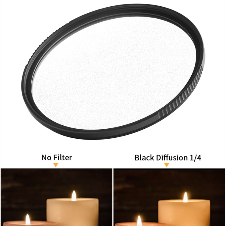 KF01.1524 K&F Black Mist Diffusion 1/4 Lens Filter Special Effects Shoot Video Like Movies 82mm - Camera Accessories by K&F | Online Shopping UK | buy2fix