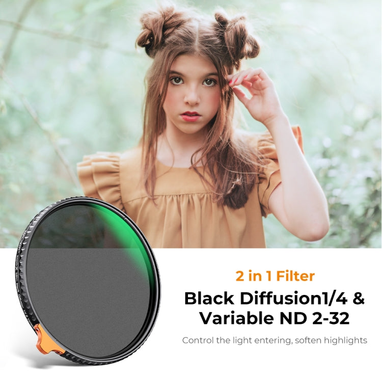 K&F CONCEPT KF01.1816 Nano Series Multifunctional 82mm HD Waterproof Scratch-Resistant Black Soft Mist 1/4&ND2~ND32 Lens Filter - Camera Accessories by K&F | Online Shopping UK | buy2fix