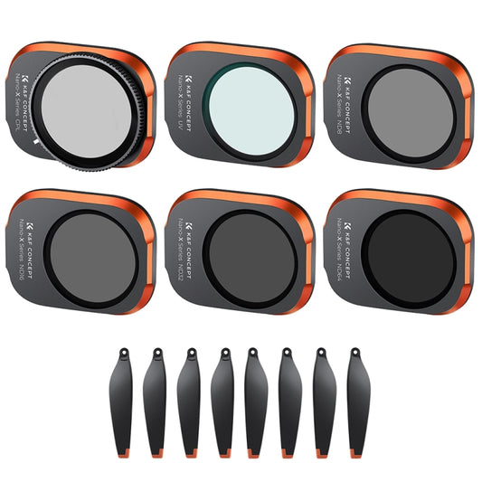 For DJI Mini 3 Pro K&F Concept SKU.1946 6 in 1 UV+CPL+ND8+ND16+ND32+ND64 HD Filter Set - DJI & GoPro Accessories by K&F | Online Shopping UK | buy2fix