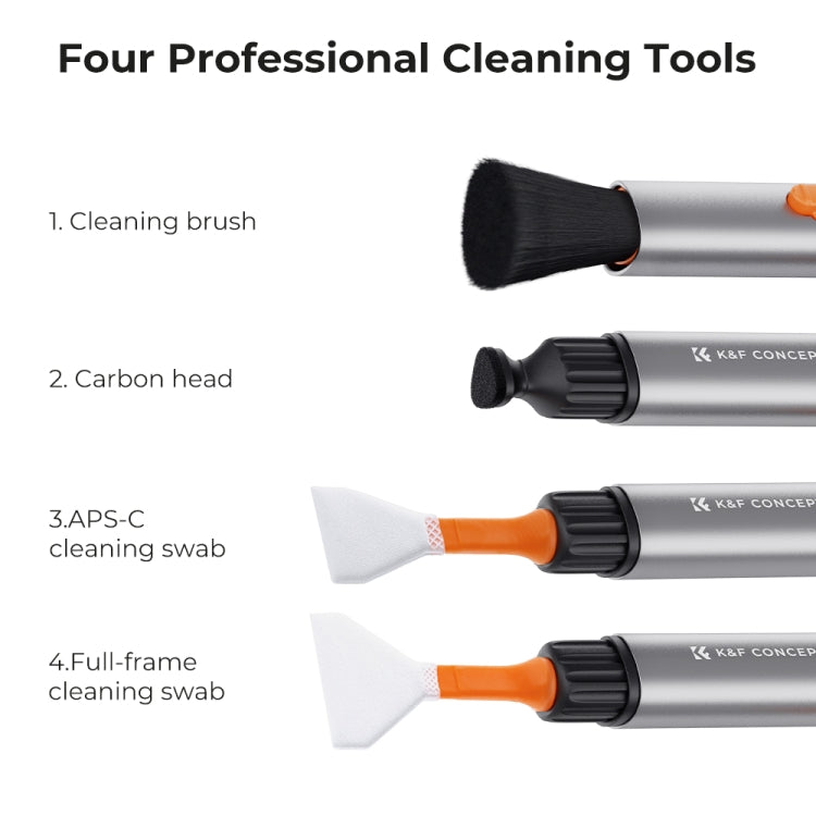 K&F CONCEPT SKU.1898 Versatile Switch Cleaning Pen with APS-C Sensor Cleaning Swabs Set - Camera Accessories by K&F | Online Shopping UK | buy2fix