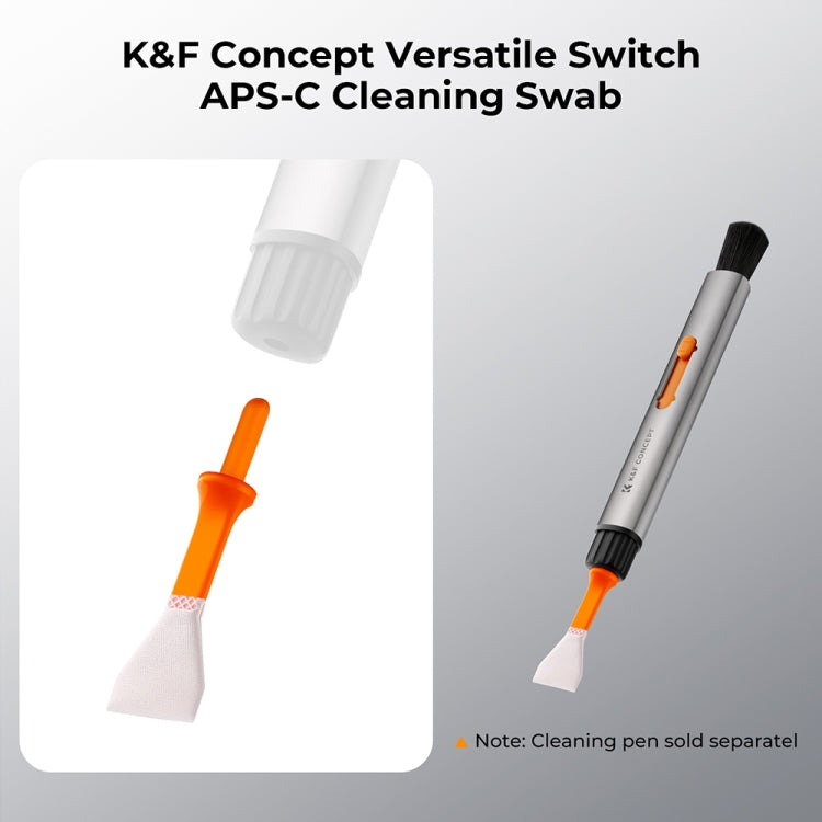 K&F CONCEPT SKU.1901 Replaceable Cleaning Pen Set with 20pcs APS-C Cleaning Swabs - Camera Accessories by K&F | Online Shopping UK | buy2fix