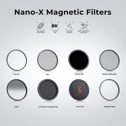 K&F CONCEPT SKU.1708 Magnetic 82mm Nano-X CPL Filter Circular Polarizing Filter Kit - Camera Accessories by K&F | Online Shopping UK | buy2fix