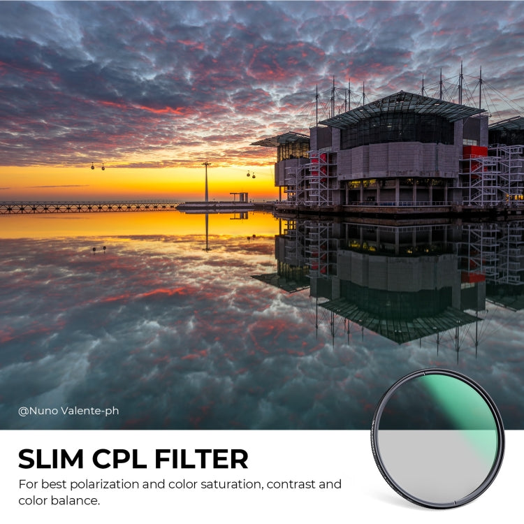 K&F CONCEPT KF01.116 CPL Camera Lens Filter 82mm Ultra Slim Optics Multi Coated Circular Polarizer Polarized Filter - Camera Accessories by K&F | Online Shopping UK | buy2fix