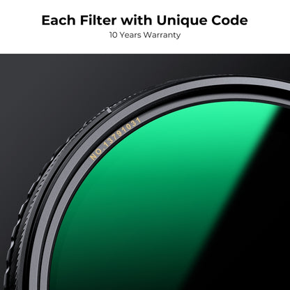 K&F CONCEPT KF01.2003  82mm Nano-X PRO Series ND2-ND32+CPL Filter HD Ultra-Thin Copper Frame 36-Layer Coating Anti-Reflection Green Film - Camera Accessories by K&F | Online Shopping UK | buy2fix