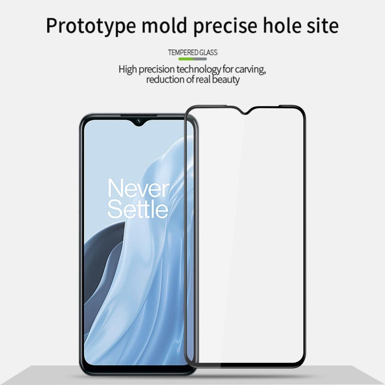 For OnePlus Nord N300 PINWUYO 9H 3D Curved Explosion-proof Tempered Glass Film(Black) - OnePlus Tempered Glass by PINWUYO | Online Shopping UK | buy2fix