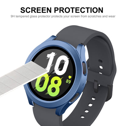 For Samsung Galaxy Watch4/5 44mm ENKAY Hat-Prince Waterproof Full Coverage PC Frame + 9H Tempered Glass Case(Pink) - Watch Cases by ENKAY | Online Shopping UK | buy2fix