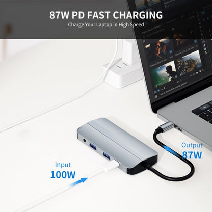 JUNSUNMAY 8 in 1 Type-C to 4K HDMI + VGA Docking Station Adapter PD Quick Charge Hub - USB HUB by JUNSUNMAY | Online Shopping UK | buy2fix